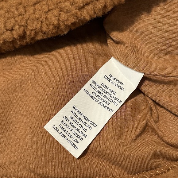 NWT Alpine Design Women's 1/4 Snap Sherpa‎ Pullover Caramel Latte Size Small - Picture 6 of 7